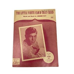 The Little White Cloud That Cried Sheet‎ Music Johnnie Ray Okeh Record
